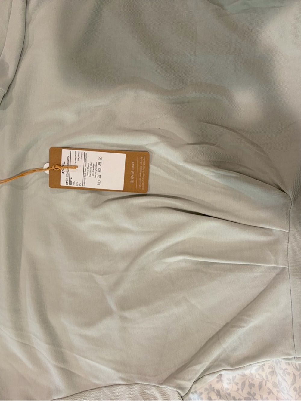 OGL Women’s Light Mint Short Sleeve Waist-Detail Top - Picture 2 of 3